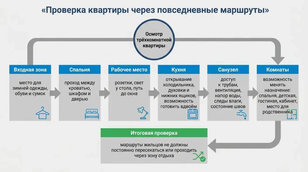 Проверка квартиры через повседневные маршруты