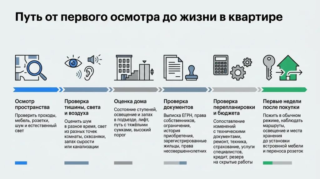 Путь от первого осмотра до жизни в квартире